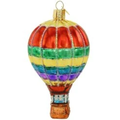 Hot Air Balloon Glass Ornament