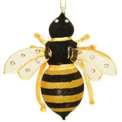 Bee Art Glass Ornament