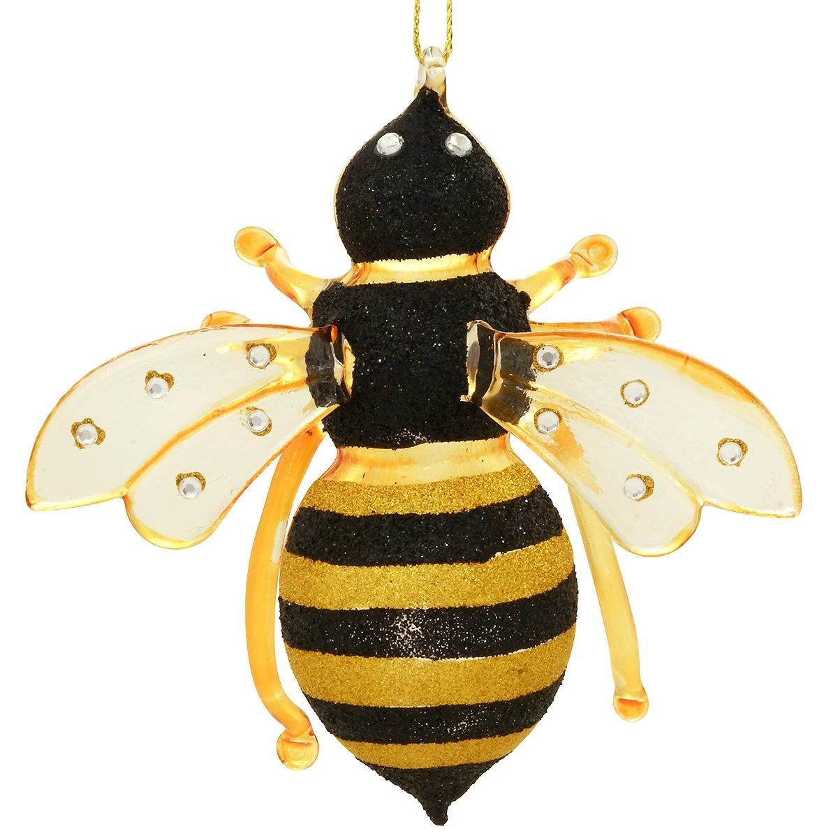 Bee Art Glass Ornament 3 Bee Art Glass Ornament