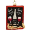 Good Friends, Good Wines Glass Ornament