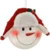 Snowman Head With Flappy Hat Glass Disc Ornament -Holiday Decoration Store 1270189 web 1.default