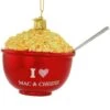 I Love Mac & Cheese Bowl Glass Ornament