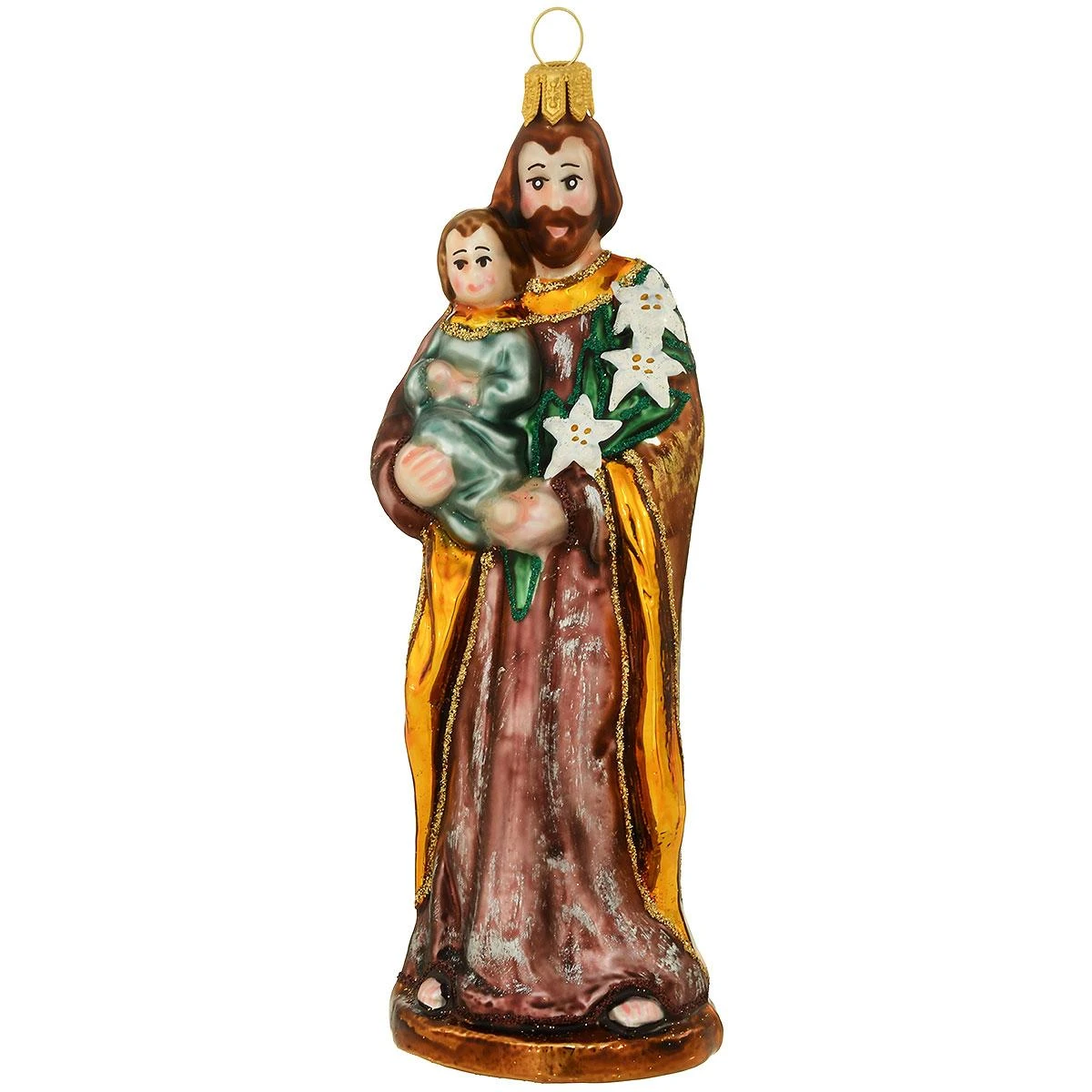 St. Joseph Statue Glass Ornament 3 St. Joseph Statue Glass Ornament