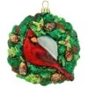 Cardinal In Wreath Glass Ornament -Holiday Decoration Store 1270346 web 1.default