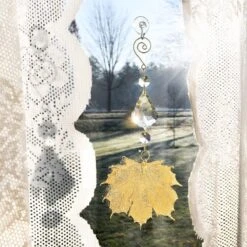 Sugar Maple Leaf Gold Ornament Suncatcher 5 Sugar Maple Leaf Gold Ornament Suncatcher -Holiday Decoration Store 1270383 web 2