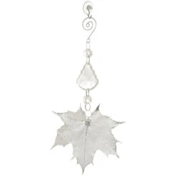 Sugar Maple Leaf Silver Ornament Suncatcher