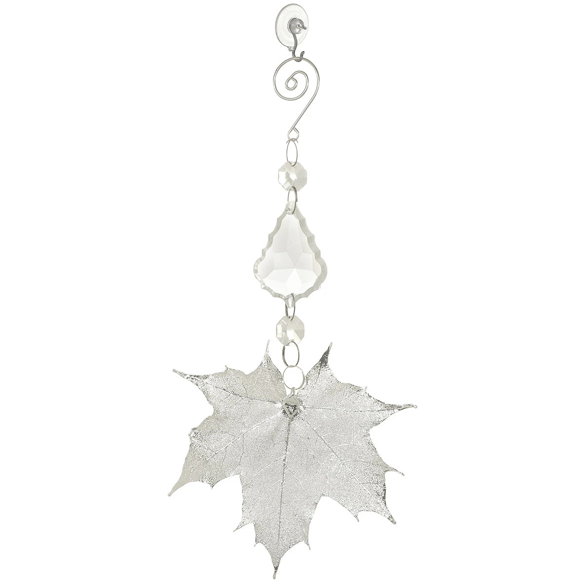 Sugar Maple Leaf Silver Ornament Suncatcher 3 Sugar Maple Leaf Silver Ornament Suncatcher