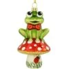 Frog On Mushroom Glass Ornament 1 Frog On Mushroom Glass Ornament -Holiday Decoration Store 1270455 web 1.default