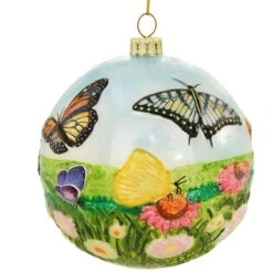 Butterfly Relief 4 Inch Glass Ornament 8 Butterfly Relief 4 Inch Glass Ornament -Holiday Decoration Store 1270523 web 3