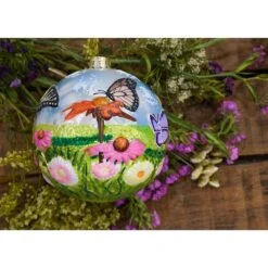 Butterfly Relief 4 Inch Glass Ornament 9 Butterfly Relief 4 Inch Glass Ornament -Holiday Decoration Store 1270523 web 4