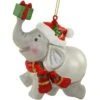 Elephant Bearing Gifts Glass Ornament