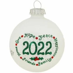 2022 Dated Teresa Thibault Glass Ornament
