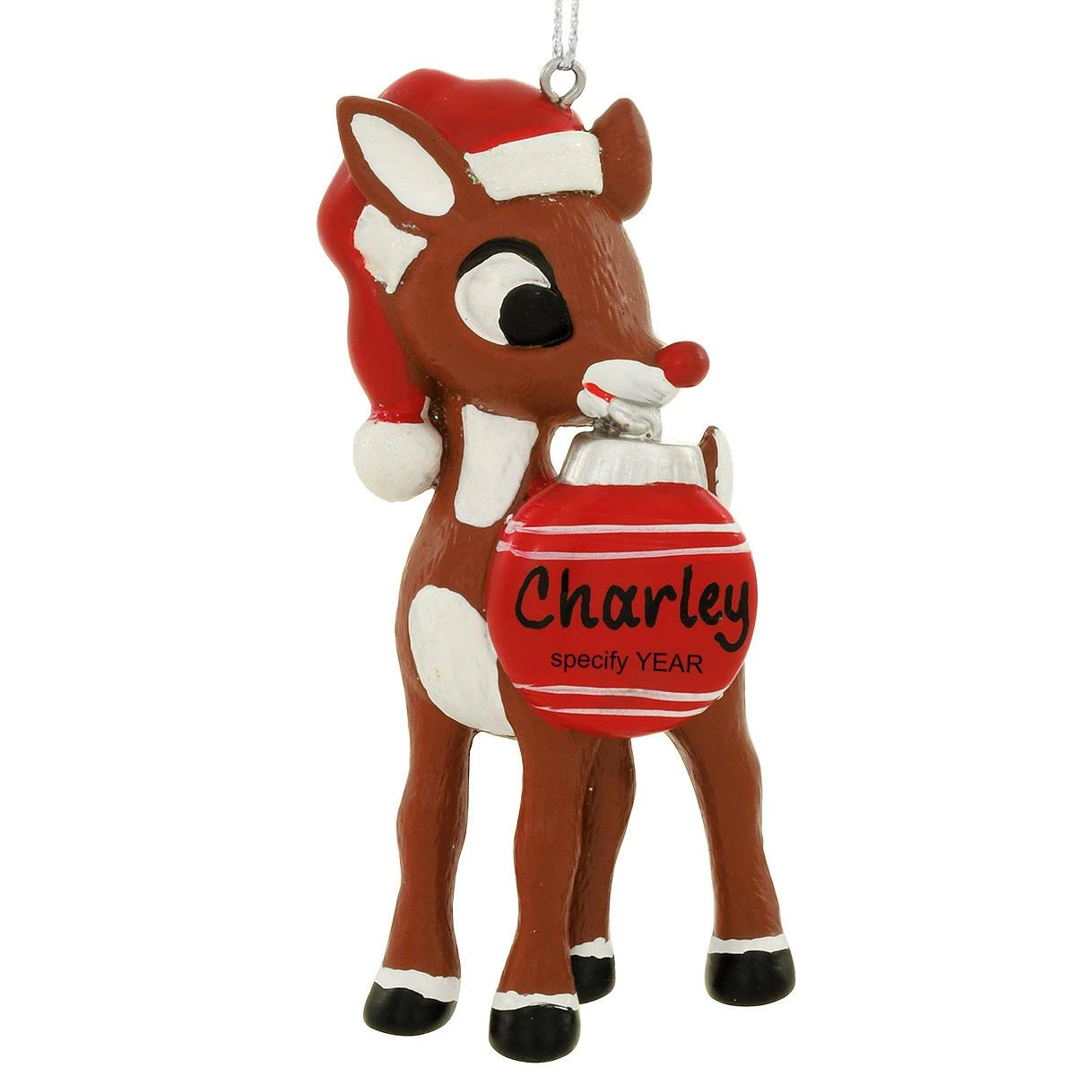 Personalized Rudolph Resin Ornament 3 Personalized Rudolph Resin Ornament