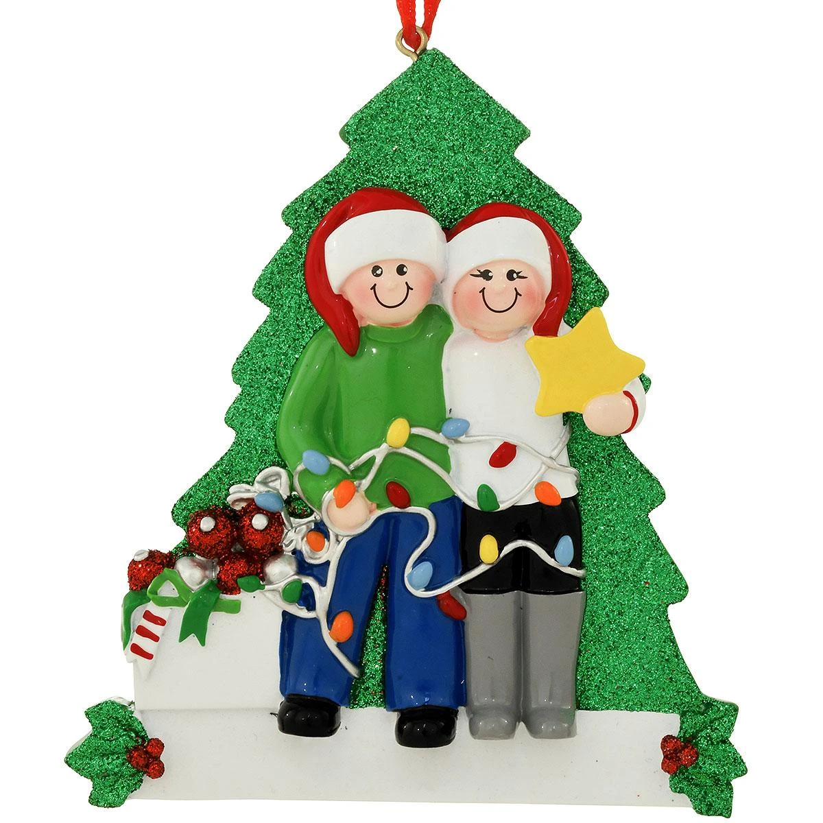Personalized Decorating Tree Couple Ornament 5 Personalized Decorating Tree Couple Ornament - Image 3