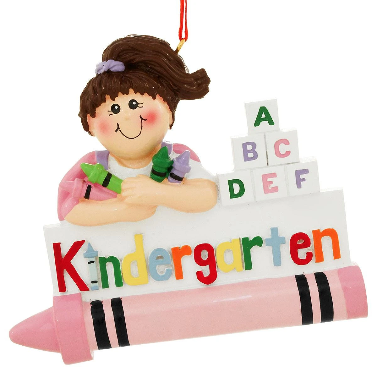 Personalized Kindergarten Girl Resin Ornament 4 Personalized Kindergarten Girl Resin Ornament - Image 2