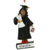 Personalized African American Graduate Girl Figure Ornament