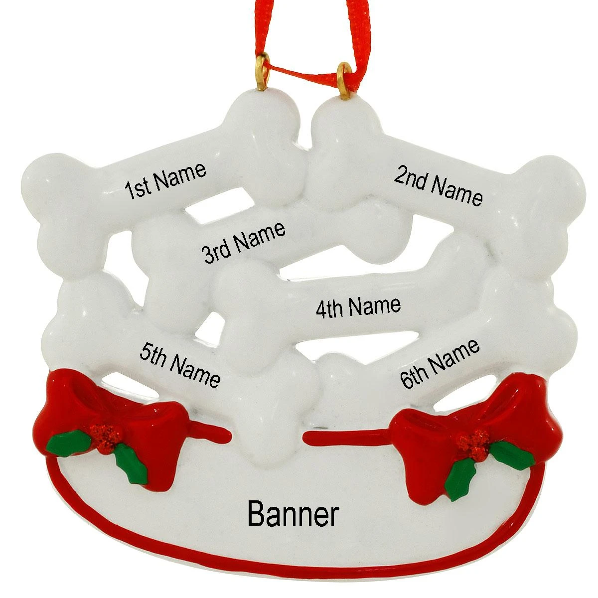 Personalized Bowl Of Dog Bones Resin Ornament 4 Personalized Bowl Of Dog Bones Resin Ornament - Image 2