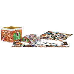 Gingerbread House Tin With 550 Piece Puzzle -Holiday Decoration Store 1271071 web 4