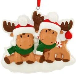 Personalized Moose Couple Resin Ornament 7 Personalized Moose Couple Resin Ornament -Holiday Decoration Store 1271944 web 3