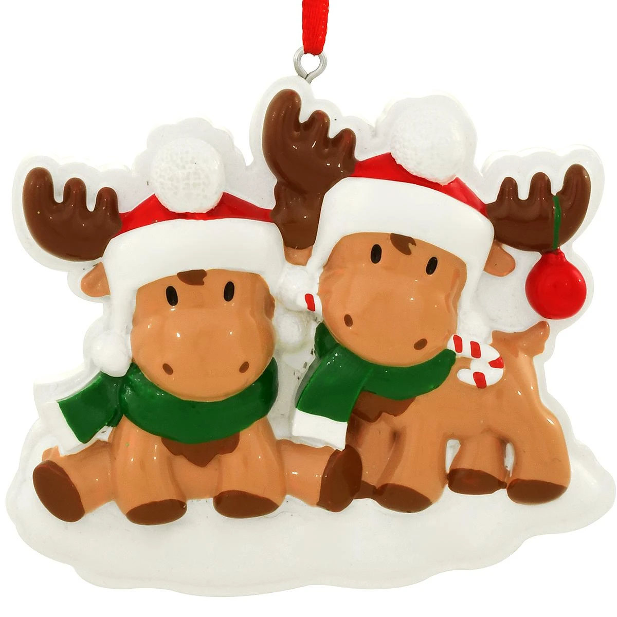 Personalized Moose Couple Resin Ornament 5 Personalized Moose Couple Resin Ornament - Image 3