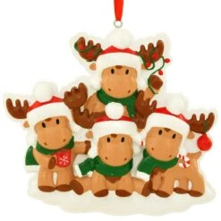 Personalized Moose Family Of 4 Resin Ornament -Holiday Decoration Store 1271946 web 3