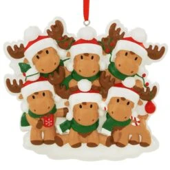 Personalized Moose Family Of 6 Resin Ornament -Holiday Decoration Store 1271948 web 3