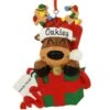Personalized Reindeer In Gift Box With Lights Resin Ornament -Holiday Decoration Store 1272010 web 1.default