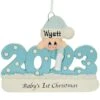 Personalized 2023 Baby's First Christmas Blue Resin Ornament -Holiday Decoration Store 1272069 web 1.default