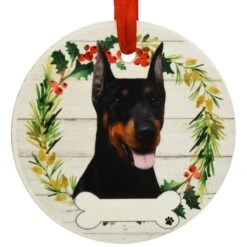 Personalized Doberman Dog Round Ceramic Ornament 5 Personalized Doberman Dog Round Ceramic Ornament -Holiday Decoration Store 1272084 web 2
