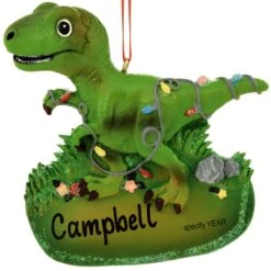 Personalized T-Rex Ornament With Lights