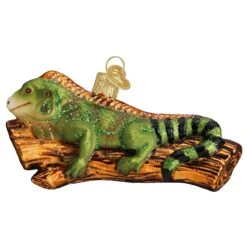 Iguana Glass Ornament